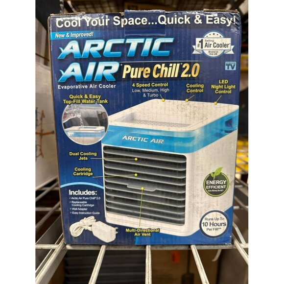 Arctic Air Pure Chill 2.0 Portable Evaporative Air Cooler W/ 4 Speed Control - Picture 2 of 3